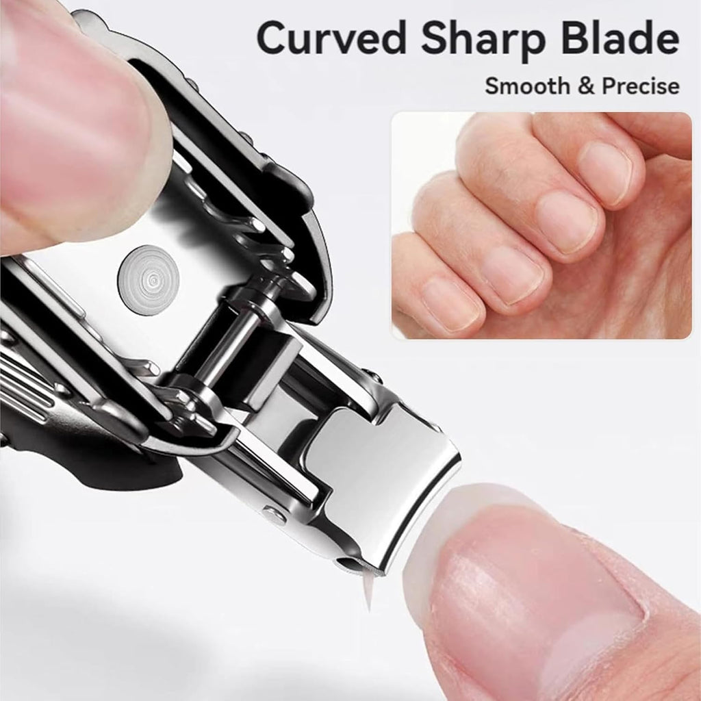 Mini Keychain Nail Clipper – Foldable Stainless Steel Travel Nail Cutter with Built-in File (Multicolor / 1 Pc)
