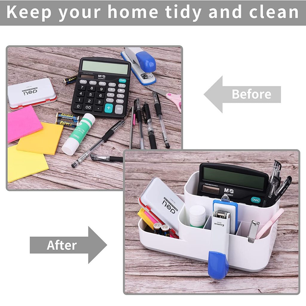 Multifunctional Storage Box – 5-Partition Organizer for Bathroom, Bedroom, Kitchen & Office