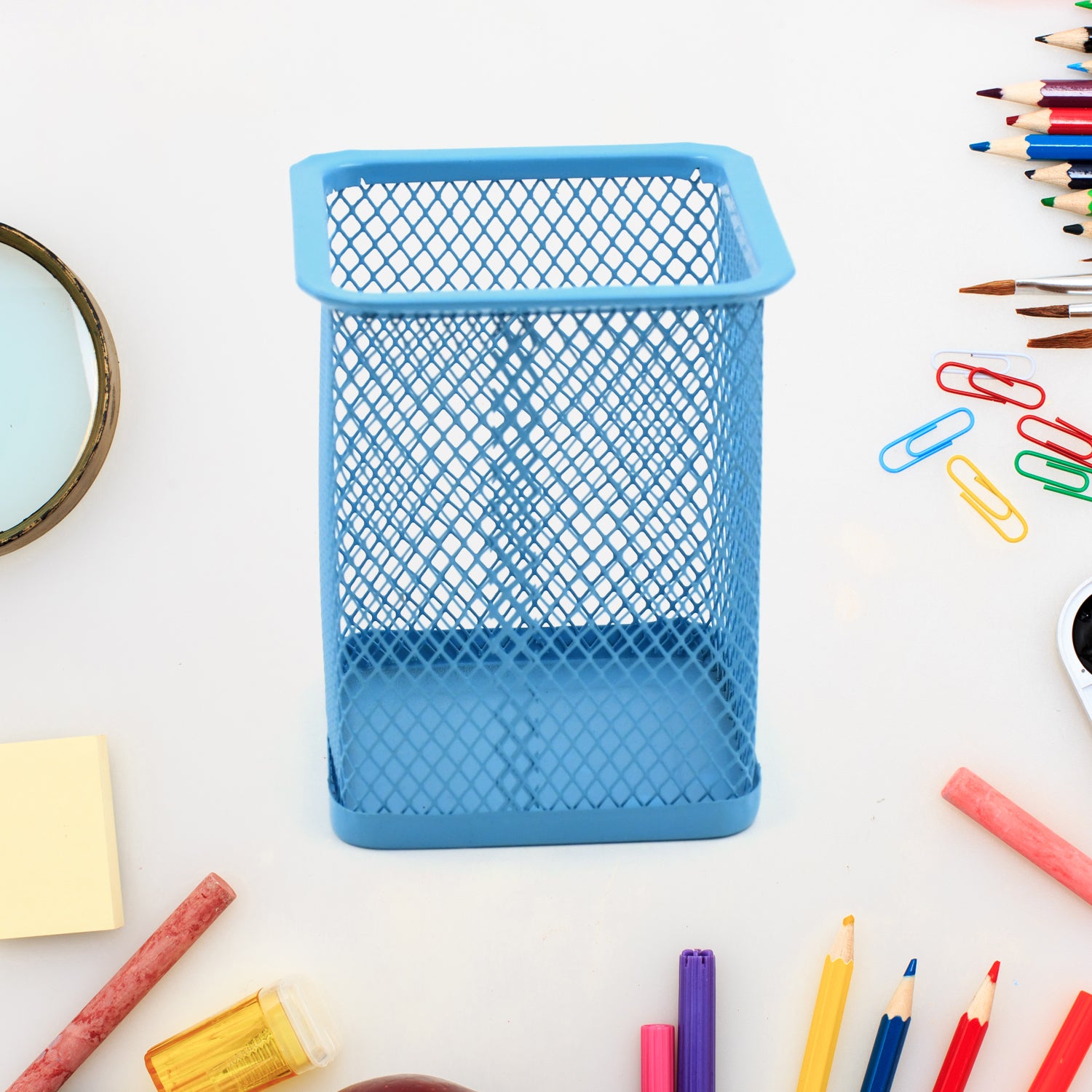 Pen Holder for Desk – Metal Mesh Pencil Organizer (1 Pc)