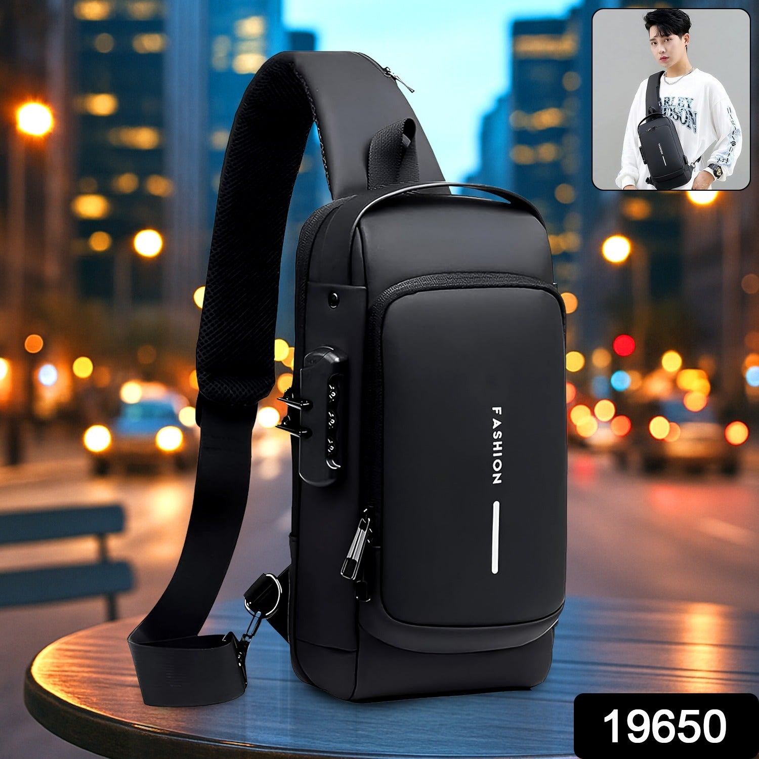 Anti-Theft Crossbody Sling Bag with USB Charging Port - Smart Travel Shoulder Bag