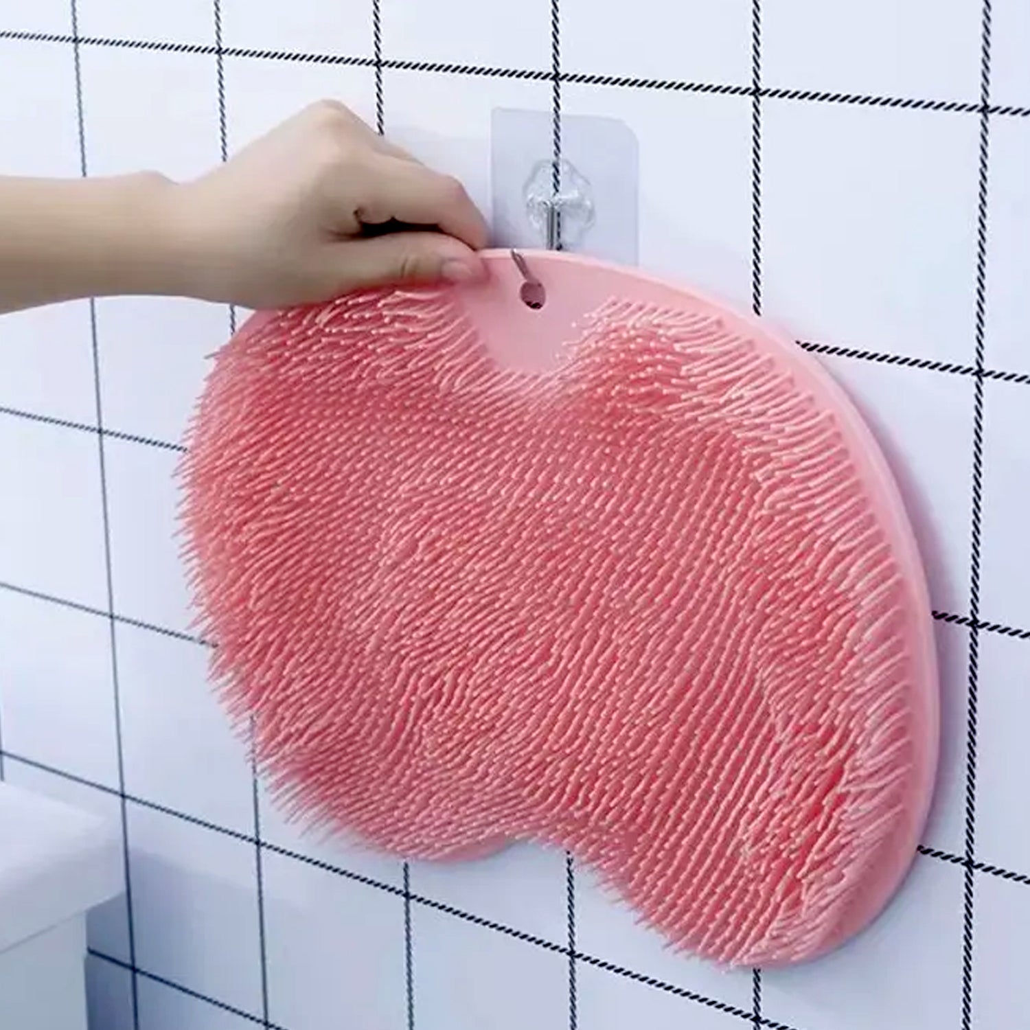 Silicone Bath Massage Cushion With Suction Cup Shower Foot Scubber Brush Foot Bath Mat Scrubber Anti-Slip Exfoliating Dead Skin Massage Pad Lazy Wash Feet Bathroom Mat