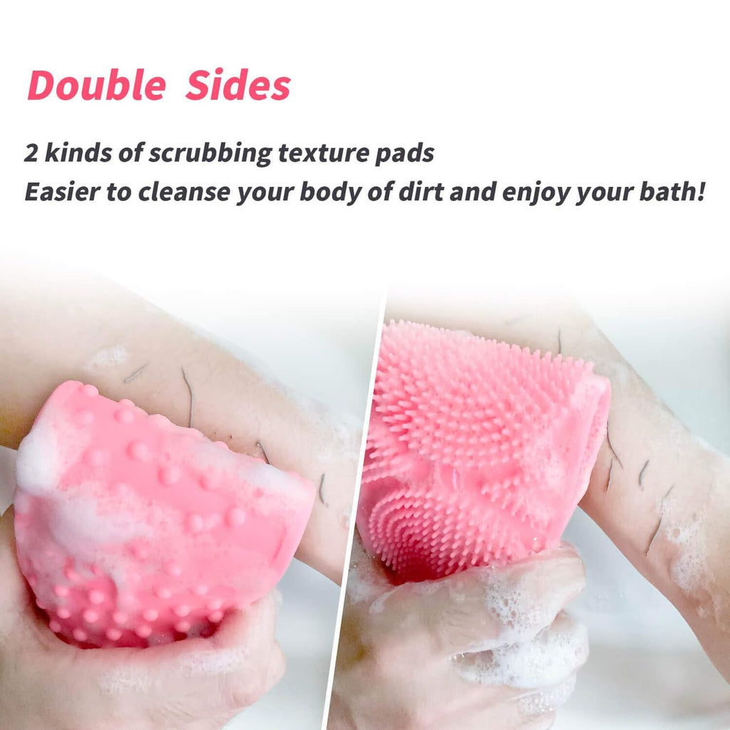 Silicone Body Back Scrubber – Double-Sided Bathing Brush for Deep Cleaning, Massage & Dead Skin Removal (1 Pc)