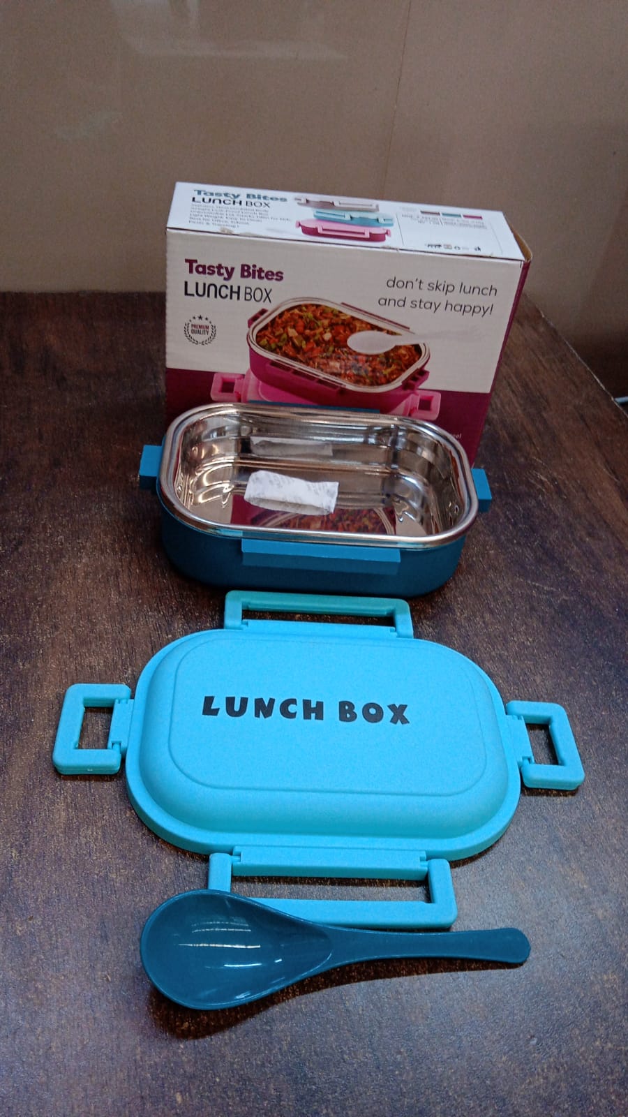 Insulated Testy Stainless Steel Leakproof Lunch Box With Spoon