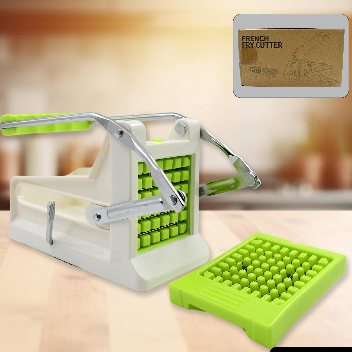 Professional Stainless Steel French Fry & Vegetable Cutter (1 Pc)