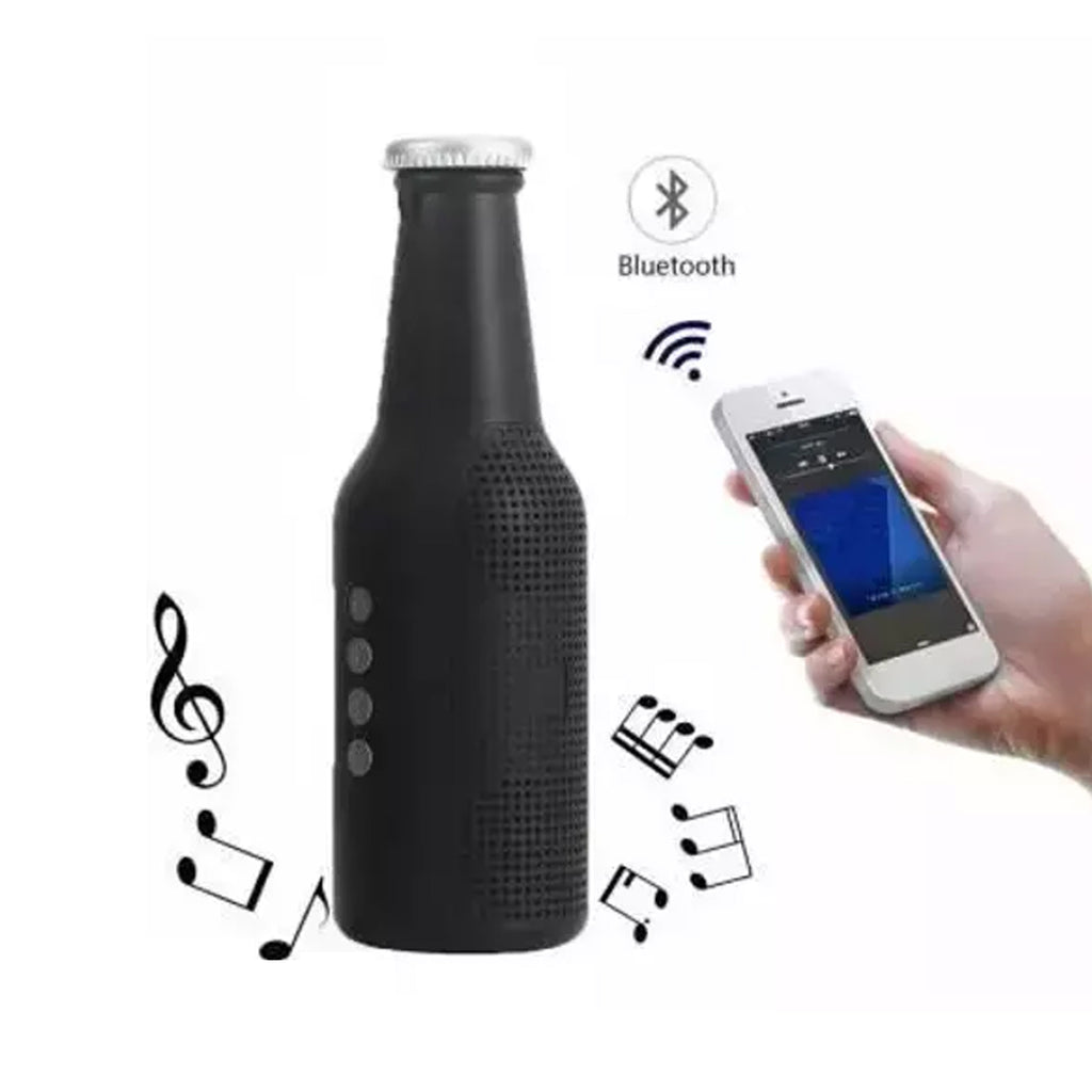 Bottle Shape Bluetooth Speaker – Wireless, Waterproof, and Portable with Rich Deep Bass