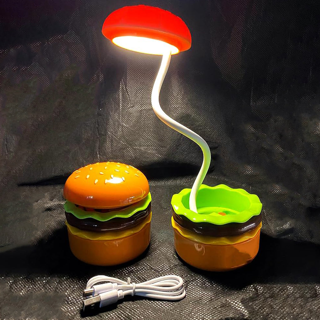 Burger Delight: Folding LED Night Lamp