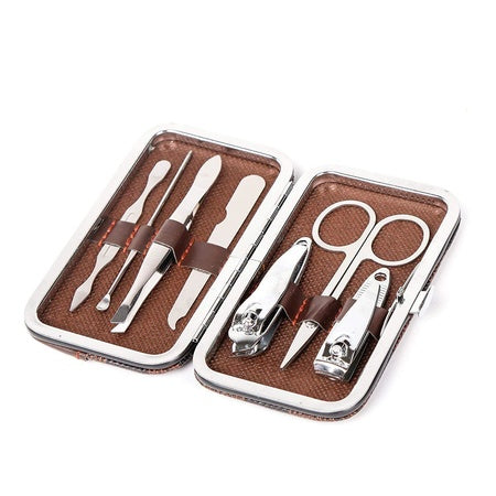 7-in-1 Professional Manicure & Pedicure Kit – Compact Grooming Set with Case