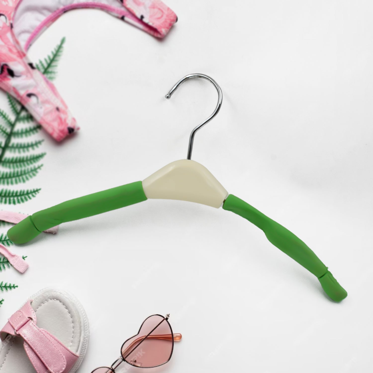 Solid Sponge Non-Slip Clothes Hanger – No-Trace Design for Men, Women, and Kids (1 Pc / Mix Color)