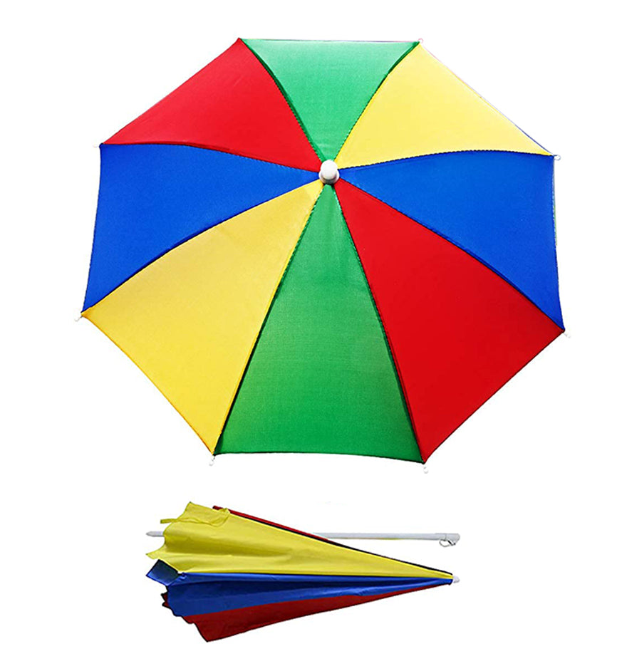 90-Inch Multicolor Garden & Beach Umbrella – Waterproof Cotton Canopy with Steel Pole