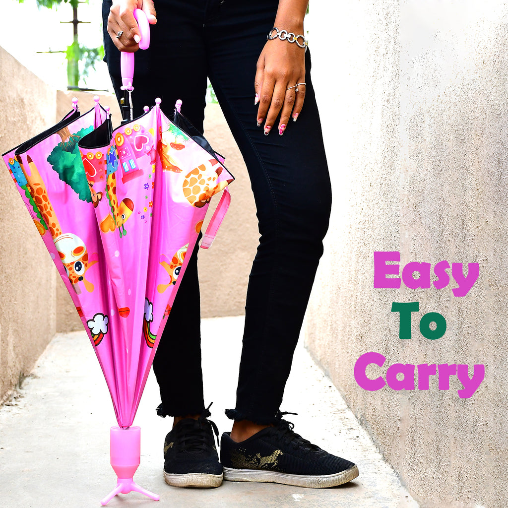 High-Density Quick-Dry Umbrella with Safety Round Plastic Cap & Auto-Open Handle