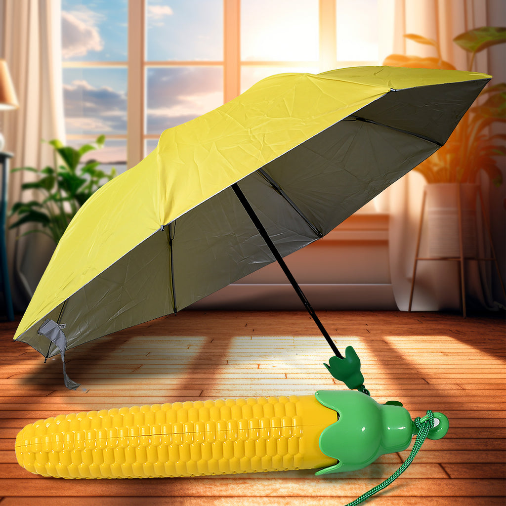 Vegetable-Shaped Folding Umbrella – Compact, Cute & UV Protective with Drip-Free Case (1 Pc)