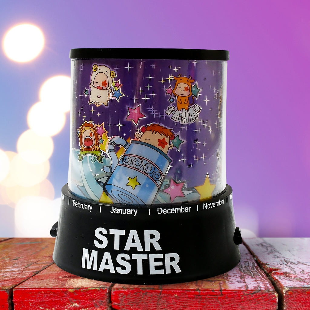 LED Projector Night Light – Rotating Star Lamp with Music
