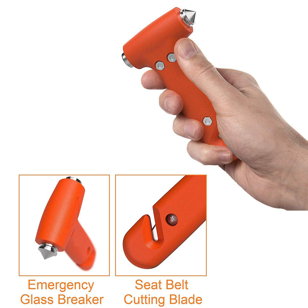 Car Safety Hammer – Emergency Window Breaker &amp; Seatbelt Cutter (2-in-1 Tool)