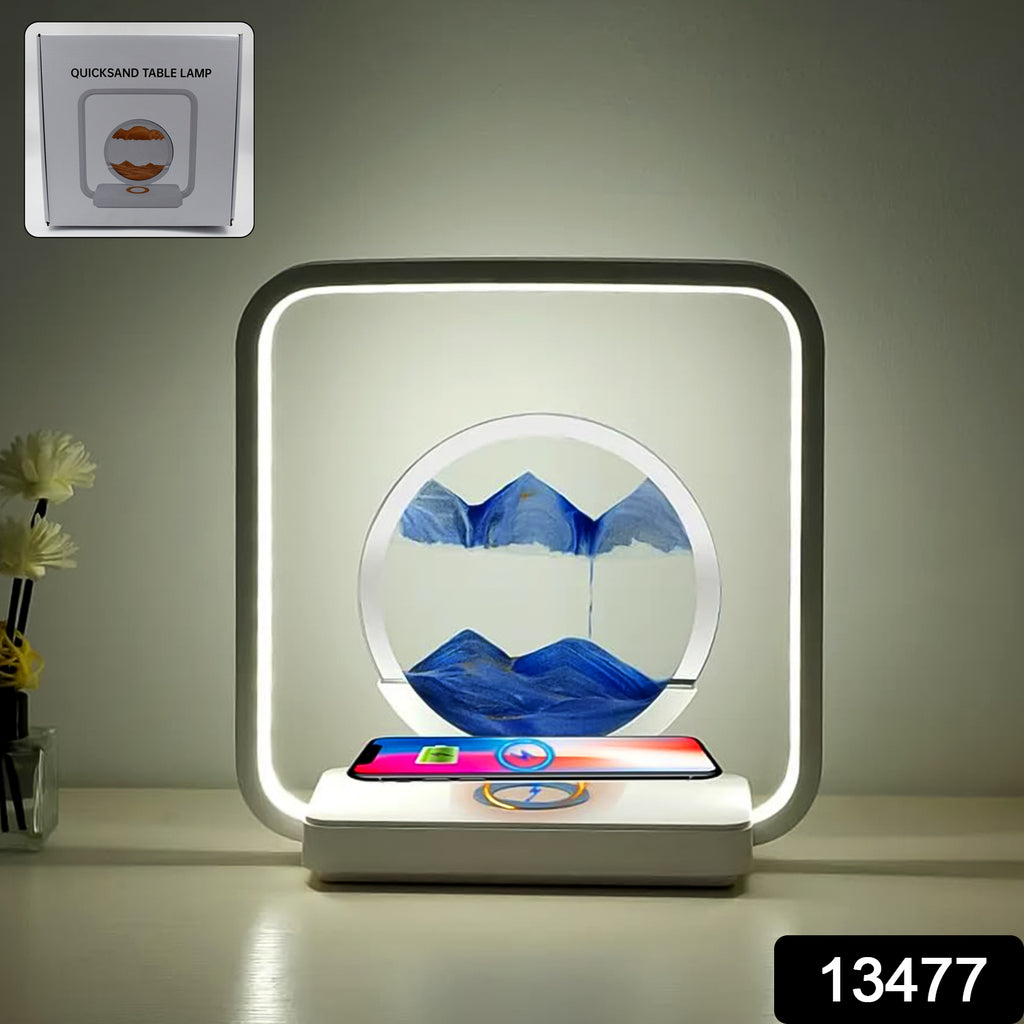 3D Sand Painting Lamp – Mesmerizing Flowing Sand Art Display with Wireless Charging Function