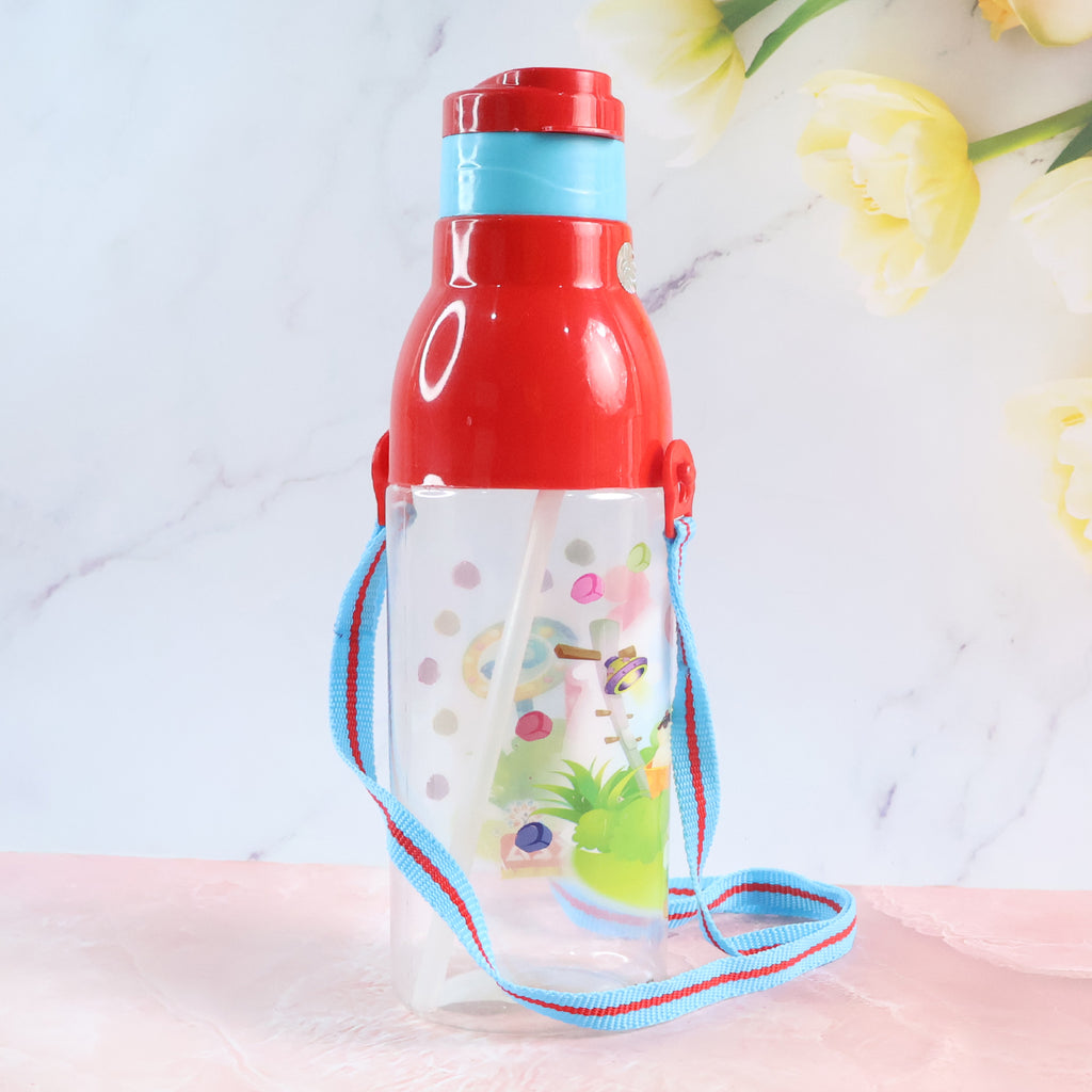 800 ML Transparent Sports Water Bottle – With Straw & Strap, BPA-Free
