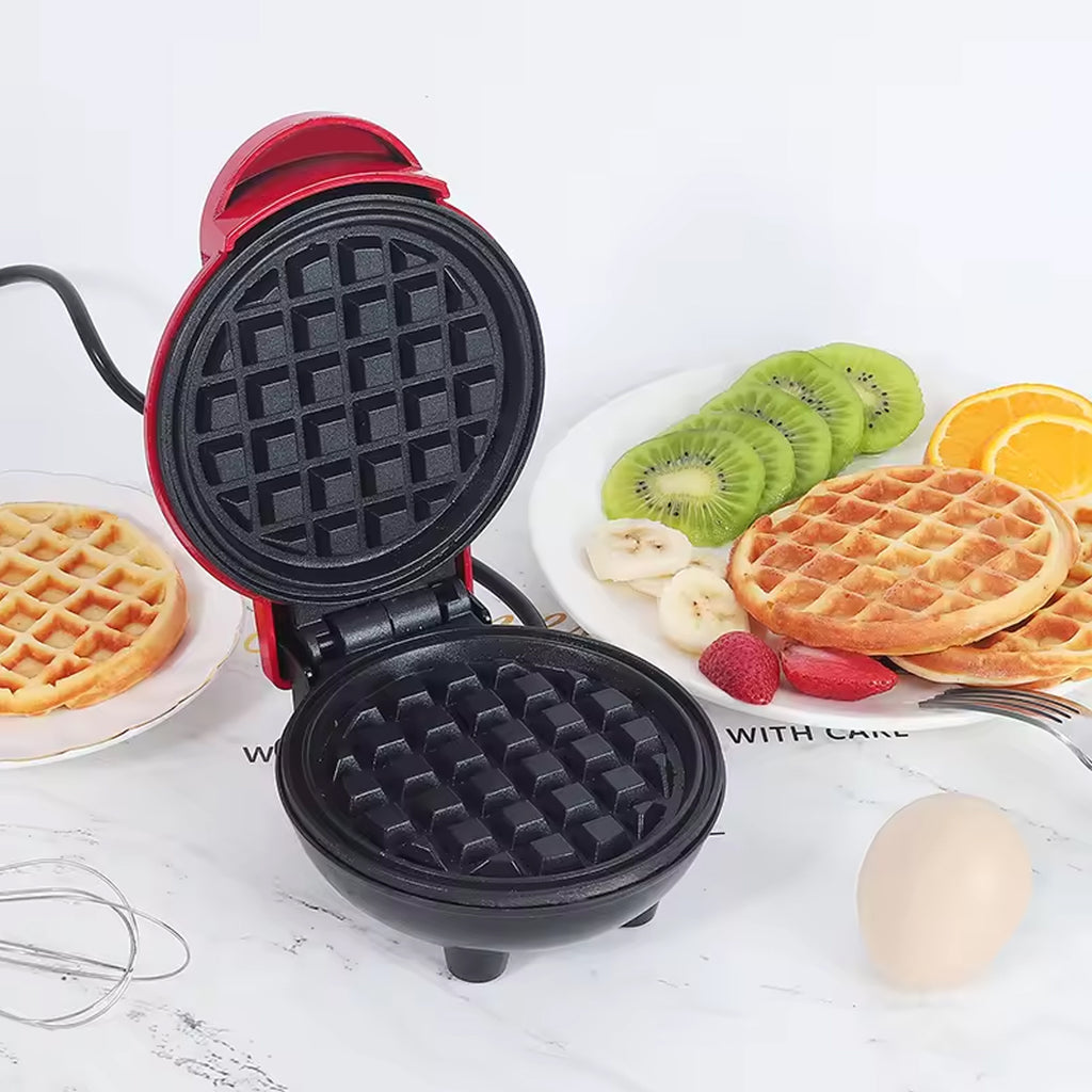 Mini Waffle Maker Machine - Compact Electric Waffle Iron for Perfect Breakfast Treats