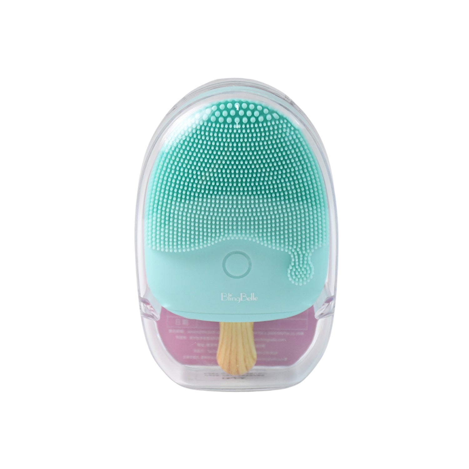 Popsicle Design Sonic Face Cleansing Brush – Soft Silicone, Waterproof & USB Rechargeable Facial Massager (1 Pc)
