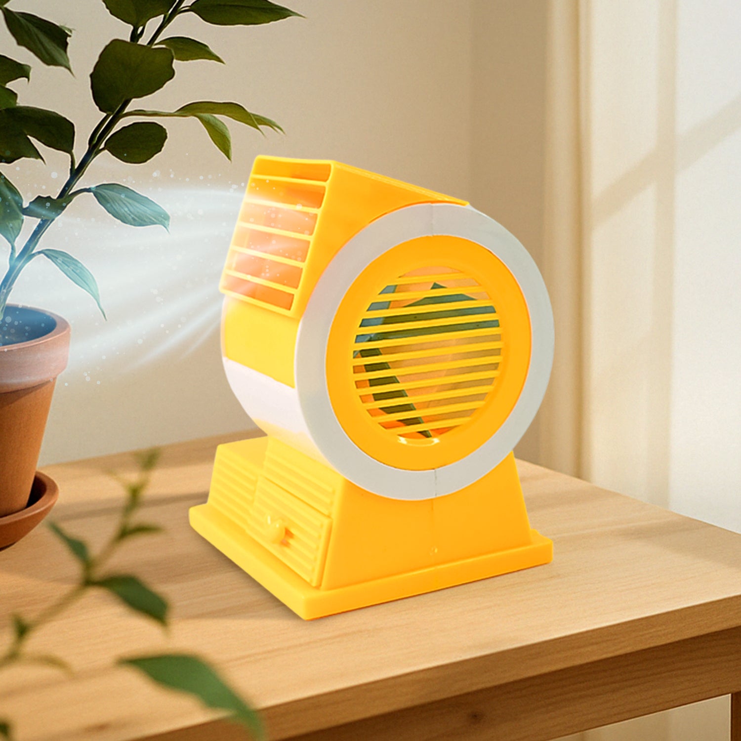 Mini Dual-Blade USB Table Fan – Portable & Powerful Cooling