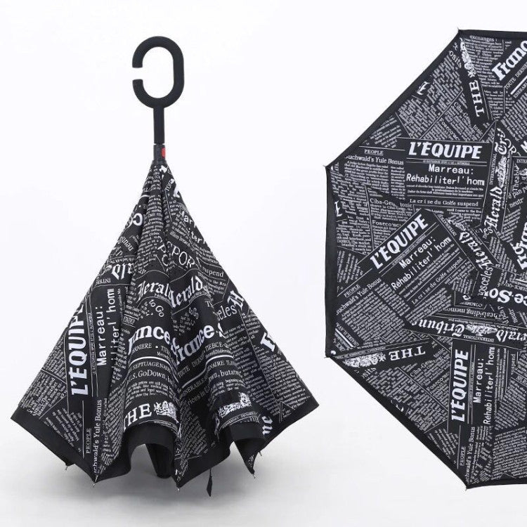 Compact Windproof Reverse Umbrella – Inverted Design, Auto Open-Close | Travel-Friendly & Stylish