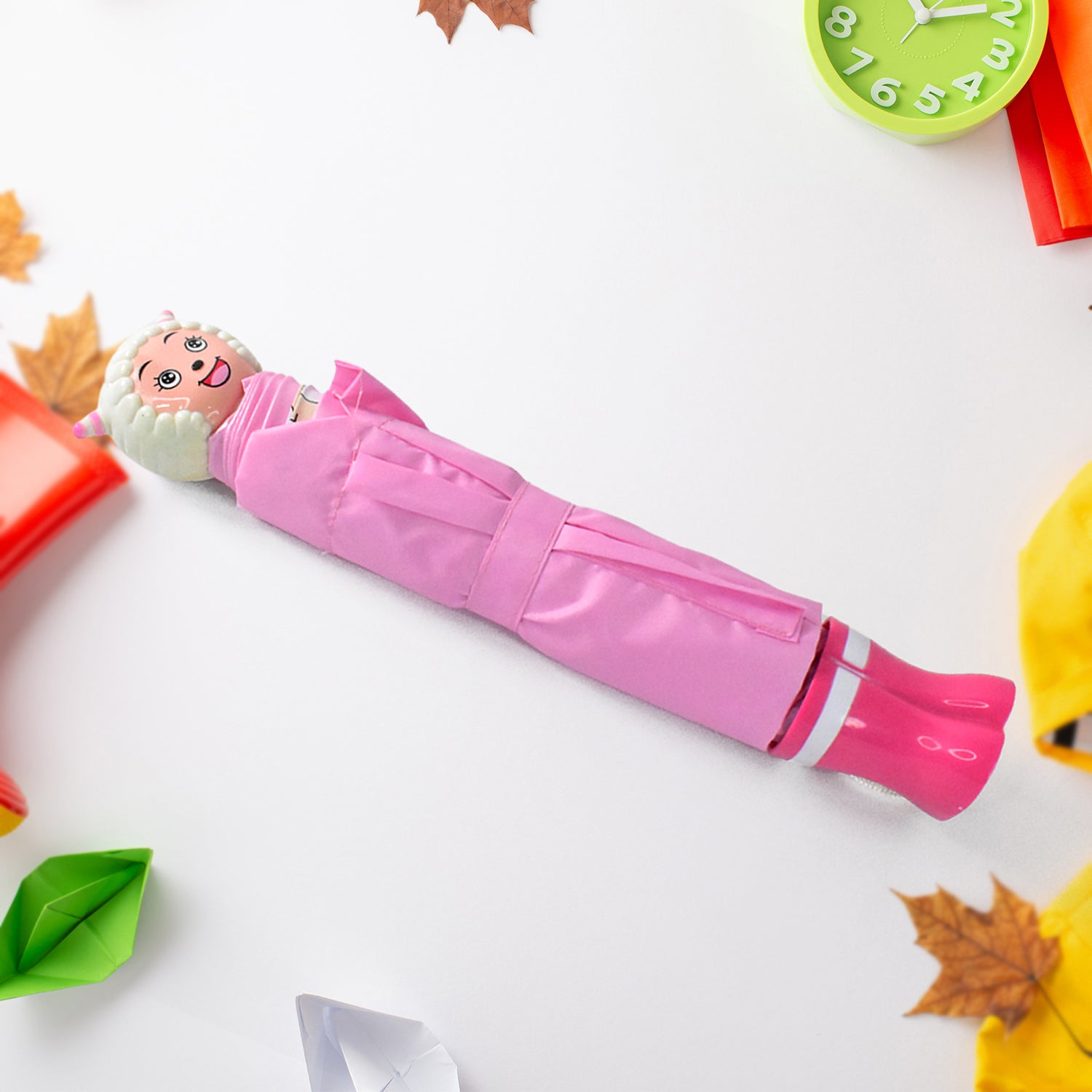Cartoon Shape Foldable UV Protection Umbrella for Kids – Lightweight & Travel-Friendly