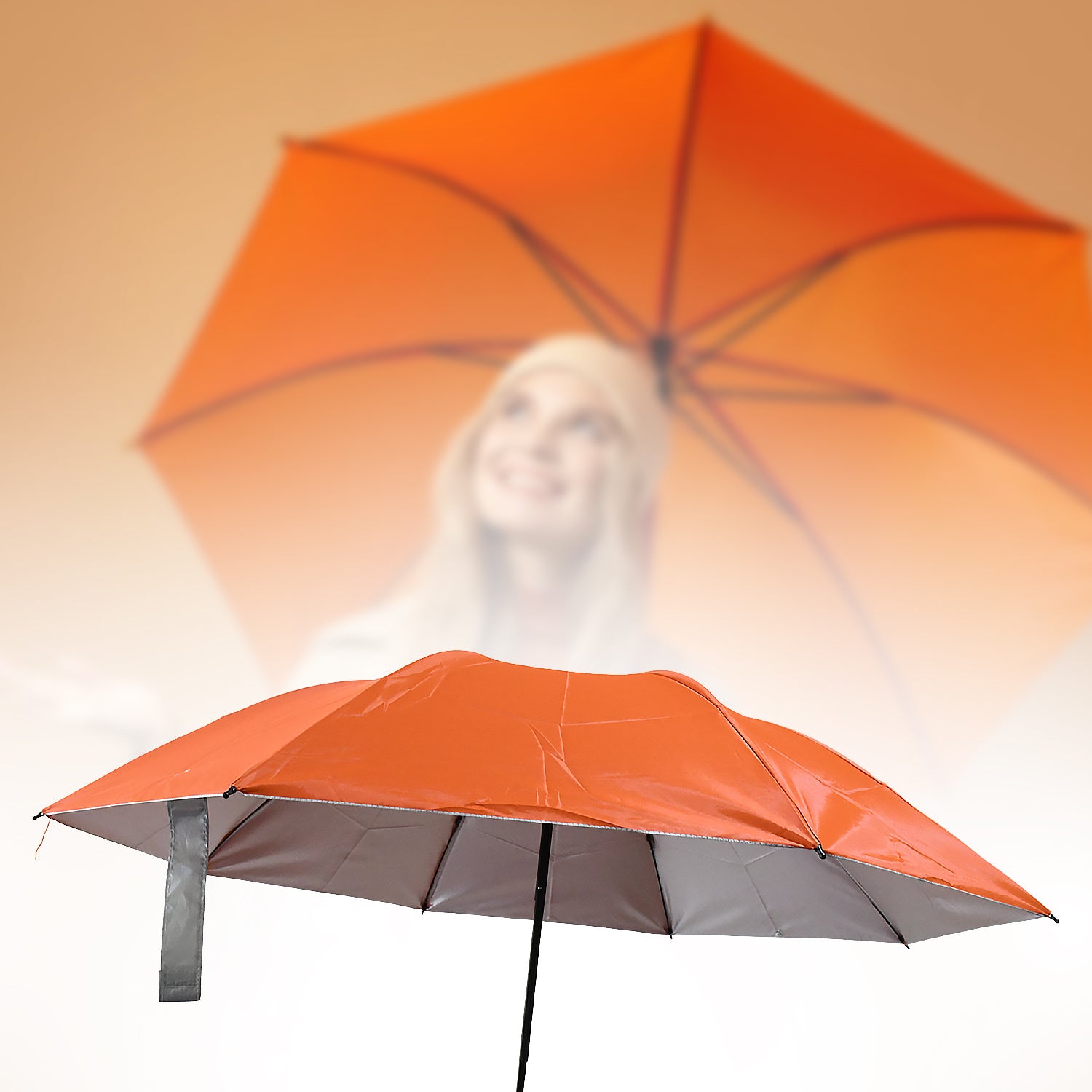 Vegetable-Shaped Folding Umbrella – Compact, UV & Rain Protection | Cute Travel Umbrella with Case (1 Pc)