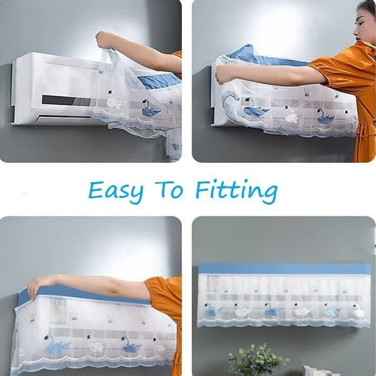 Designer AC Cover – Washable, Foldable Dustproof Cover for 1.5 Ton Split AC (Mix Design / 1 Pc)