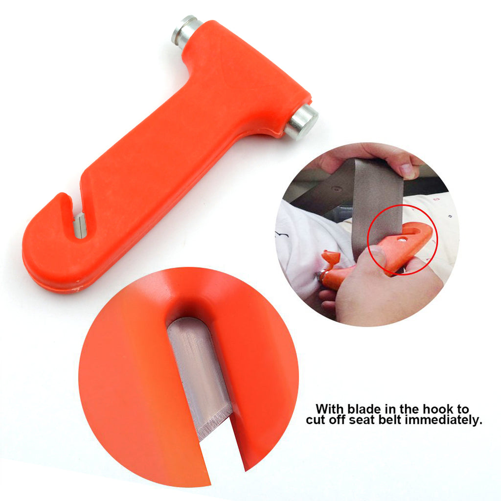 Car Safety Hammer – Emergency Window Breaker &amp; Seatbelt Cutter (2-in-1 Tool)