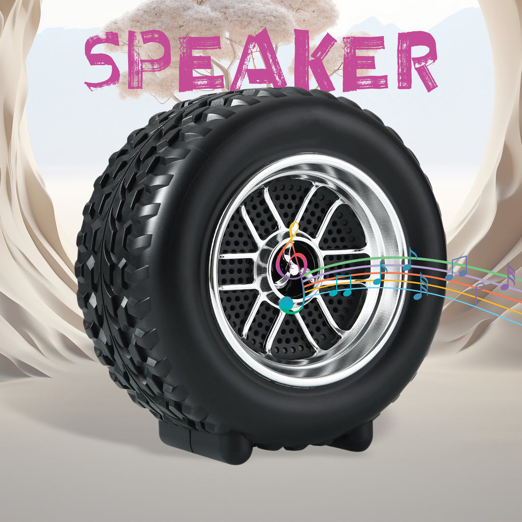 Portable Tyre-Shaped Wireless Bluetooth Speaker – Deep Bass, USB/TF Card Support | Indoor & Outdoor Use