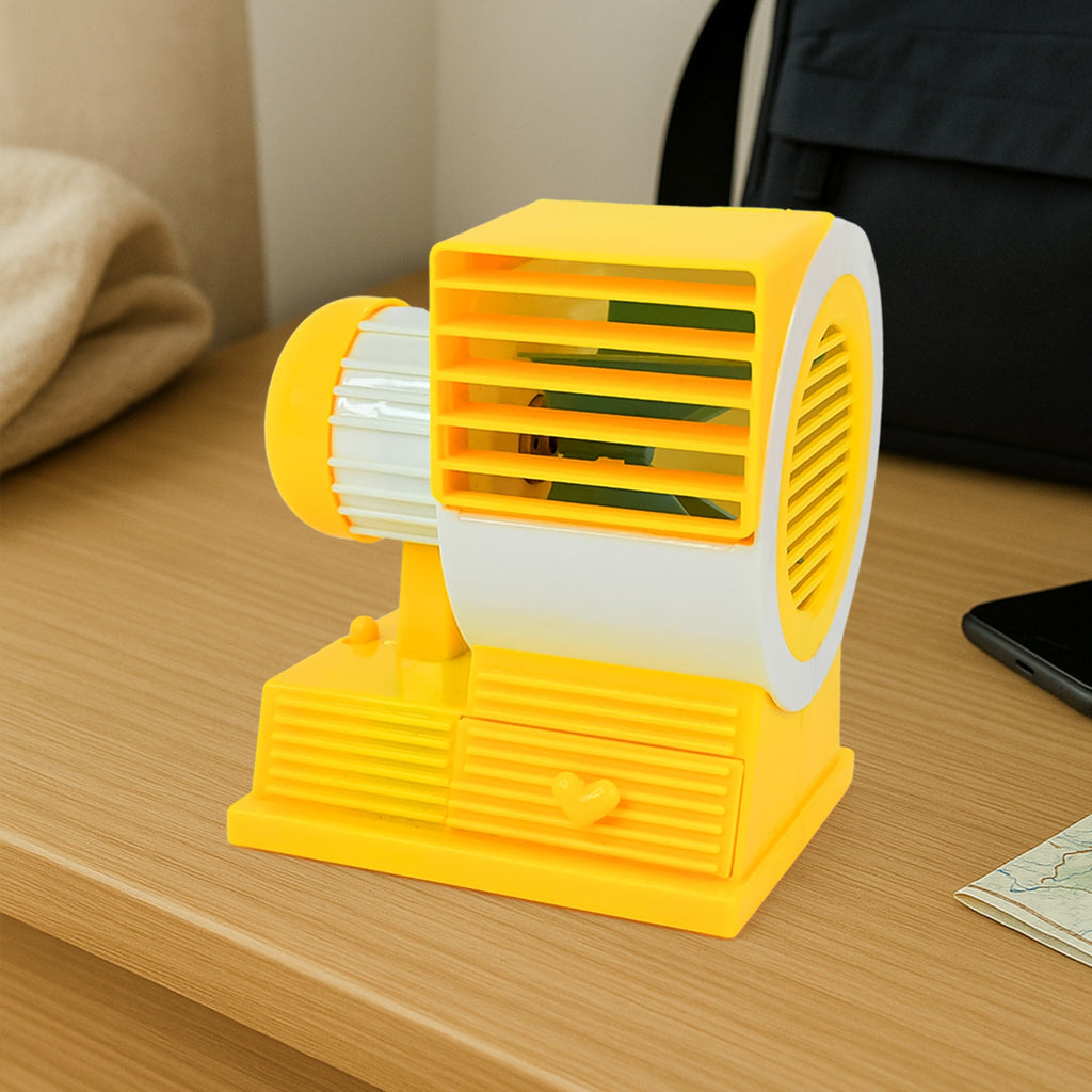 Mini Dual-Blade USB Table Fan – Portable & Powerful Cooling