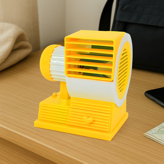 Mini Dual-Blade USB Table Fan – Portable & Powerful Cooling