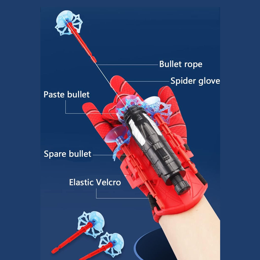 Superhero Web Shooter Toy Set - Kids Wrist Launcher Gloves with Soft Foam Darts