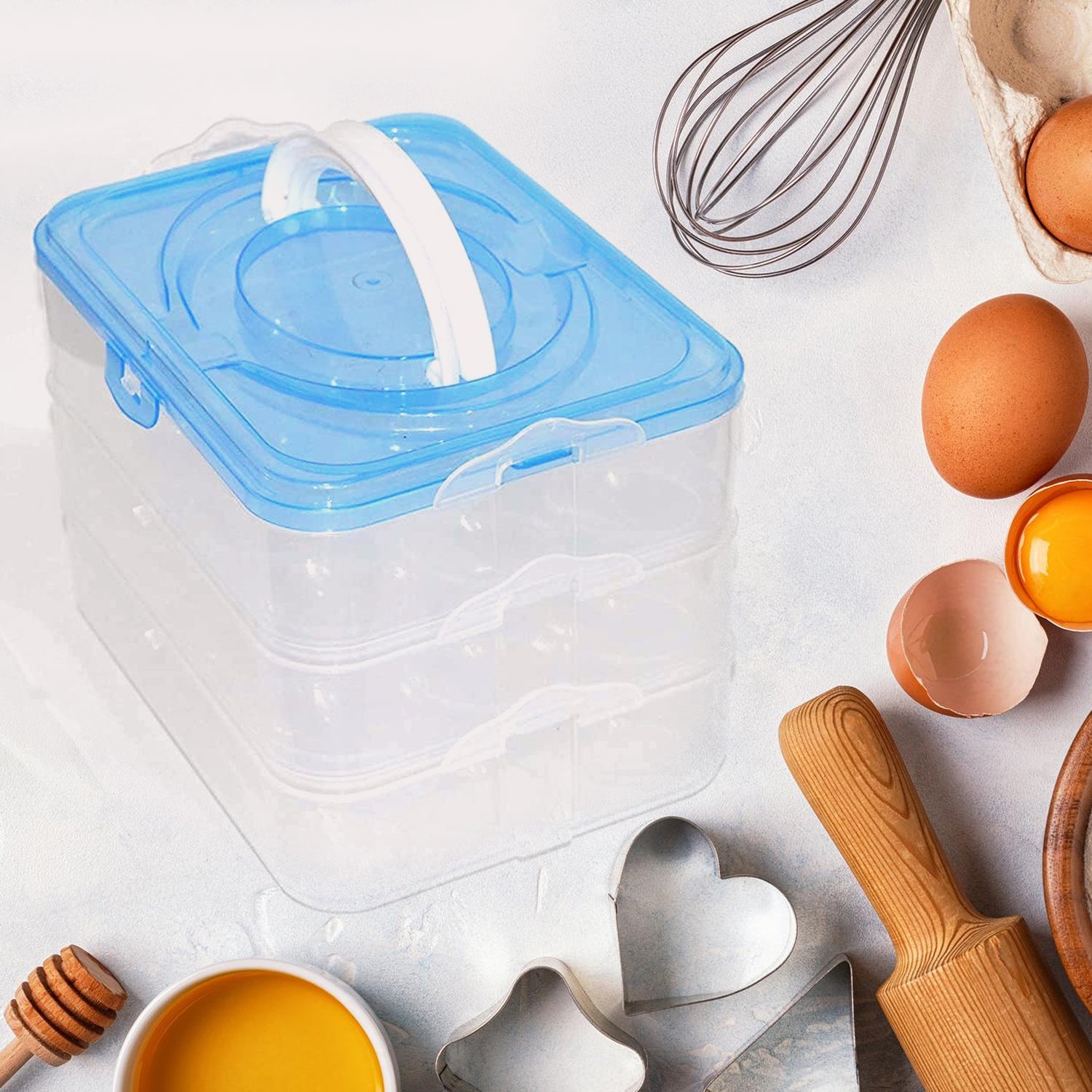 Stackable Egg Storage Tray – Holds 36 Eggs (3 Layer Detachable Design for Fridge & Market Use)