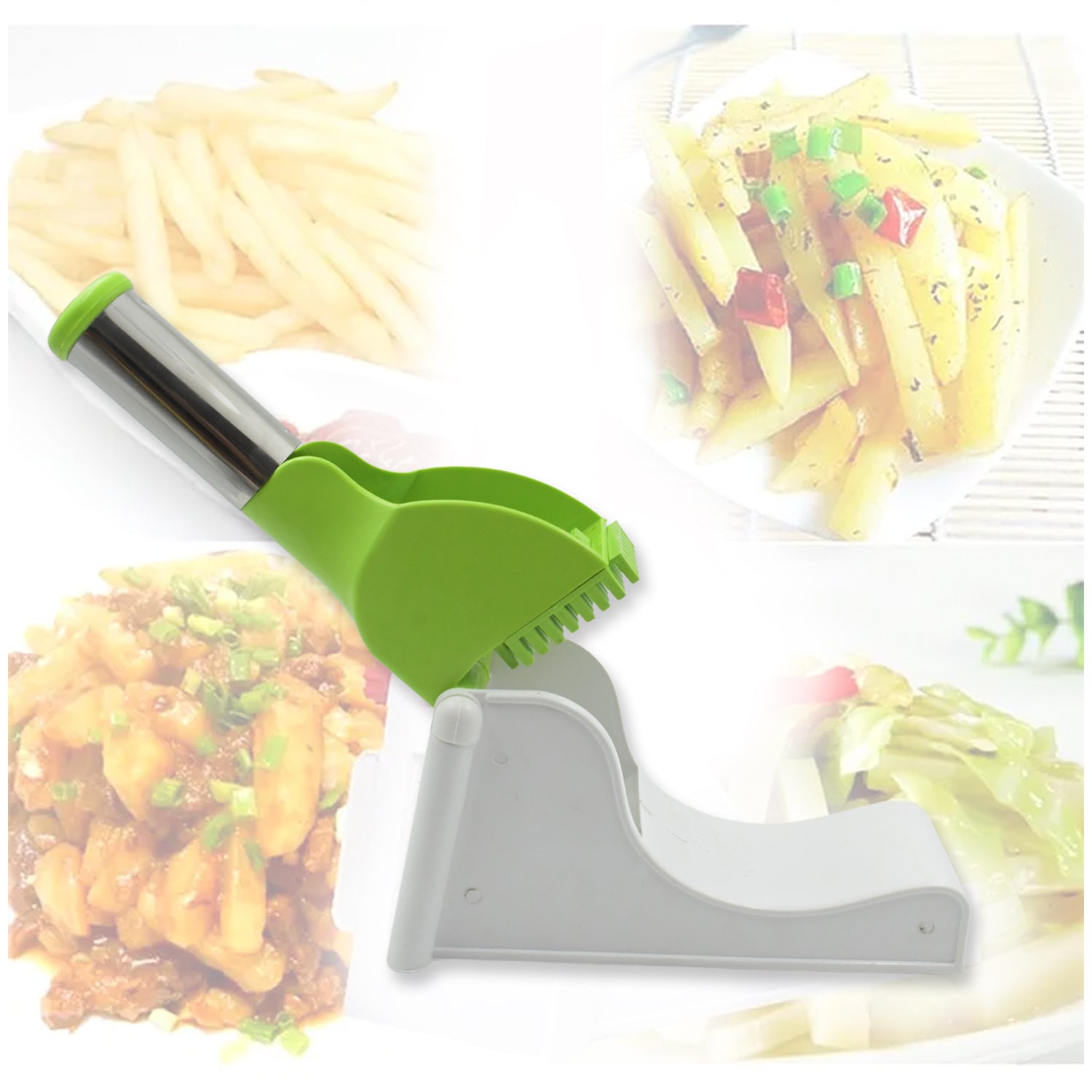 Virgin Plastic French Fry Potato Chipser with Container