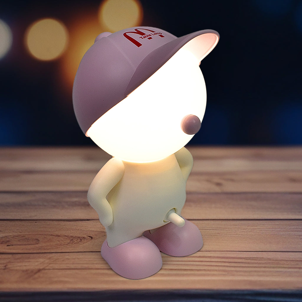 🌟 Cute Cartoon LED Desk Night Light – USB Rechargeable | Flexible &amp; Eye-Friendly
