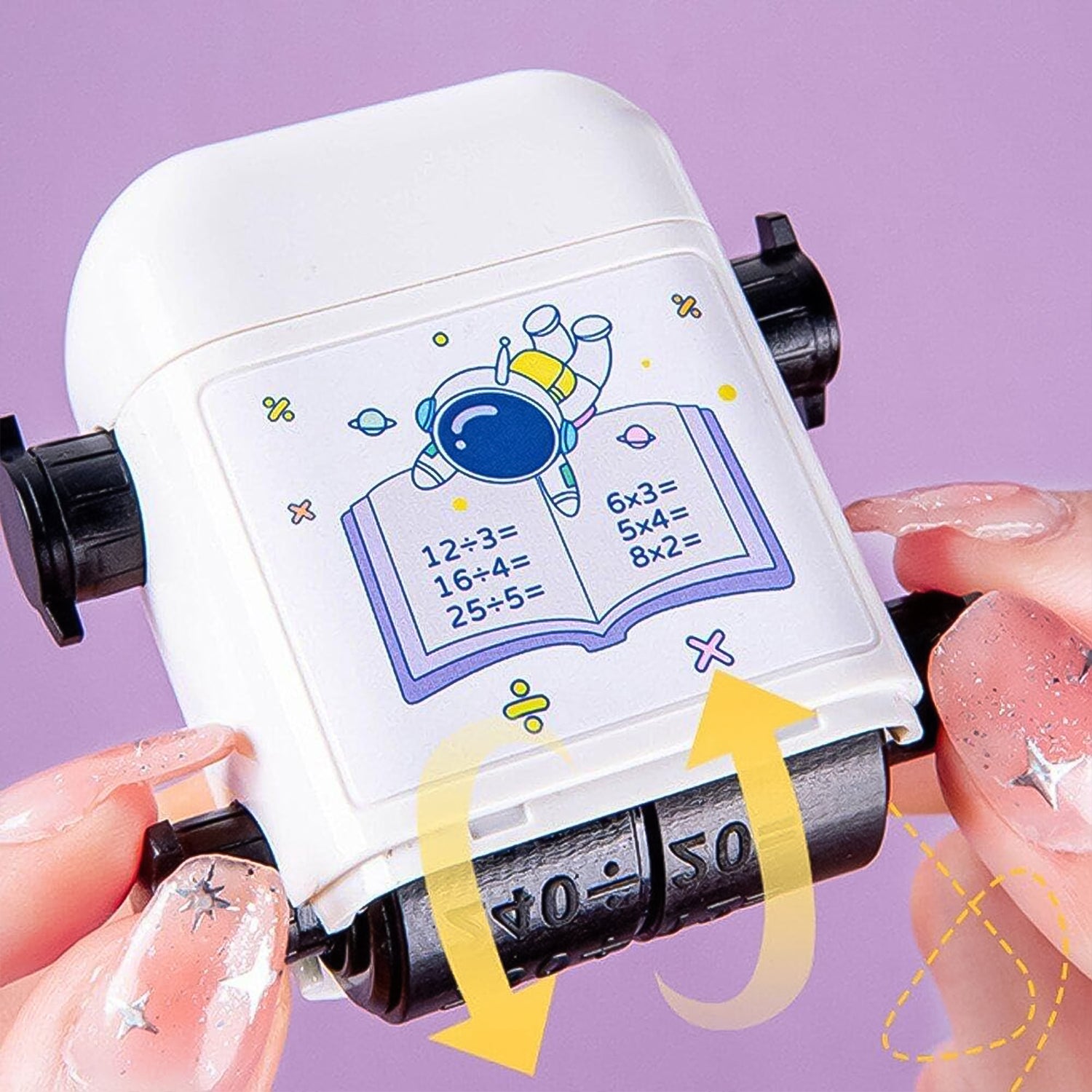 Educational Math Problem Rolling Stamp - Automatic Number Generator for Kids Learning