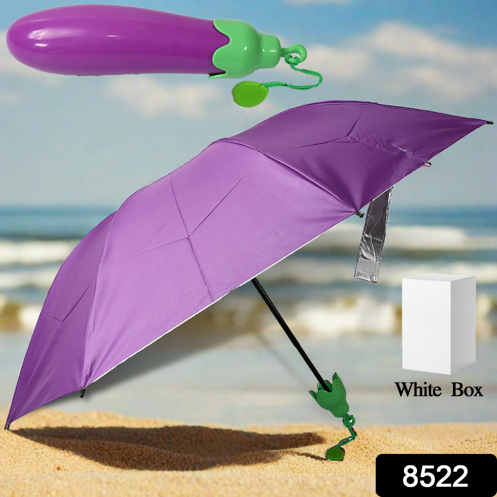 Vegetable-Shaped Folding Umbrella – Compact & Cute Rain/Sun Umbrella with Sealed Carry Case | UV Protection (1 Pc)