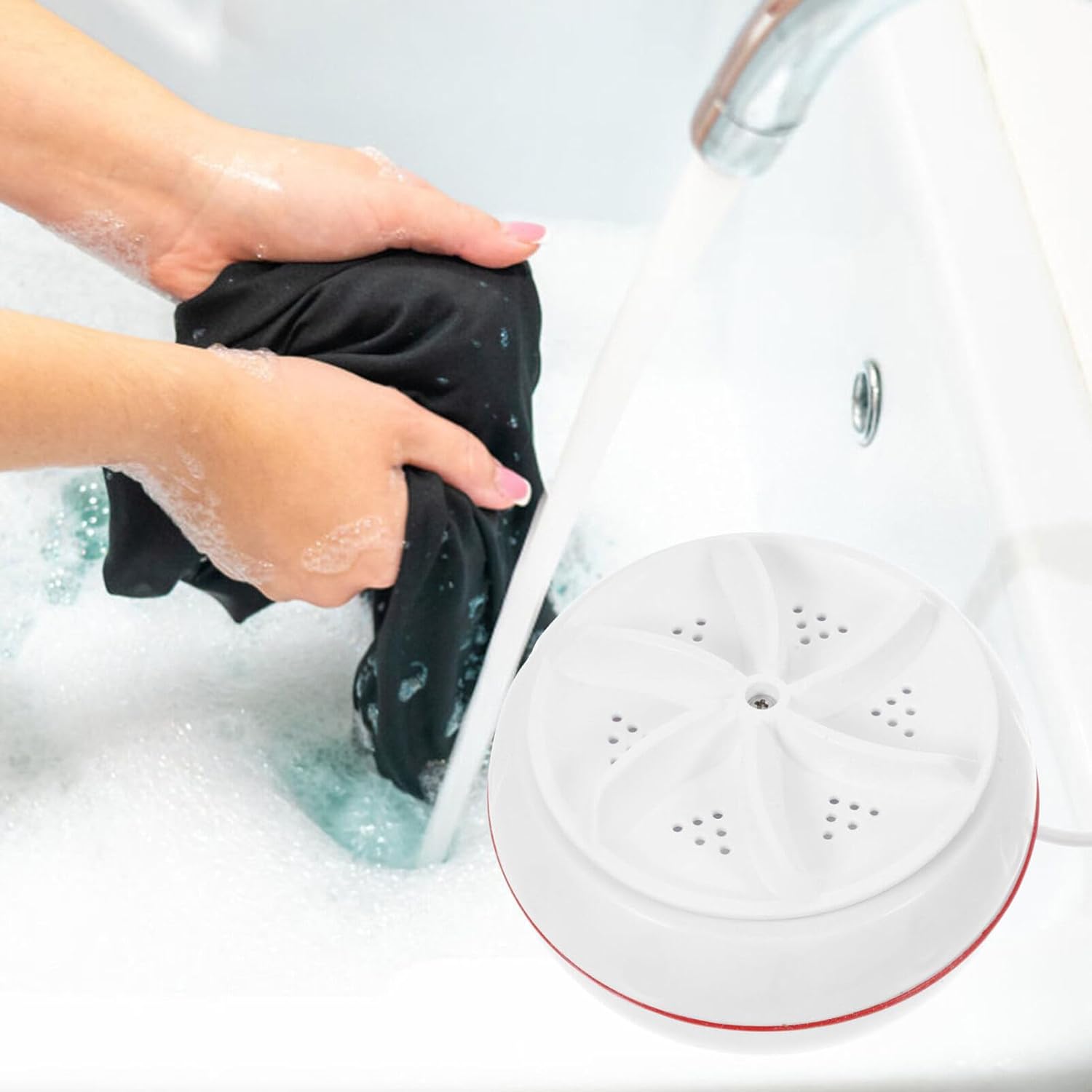 🌀 Mini Turbine Washing Machine – USB Powered | Portable Washer for Travel, Hostel & Small Loads