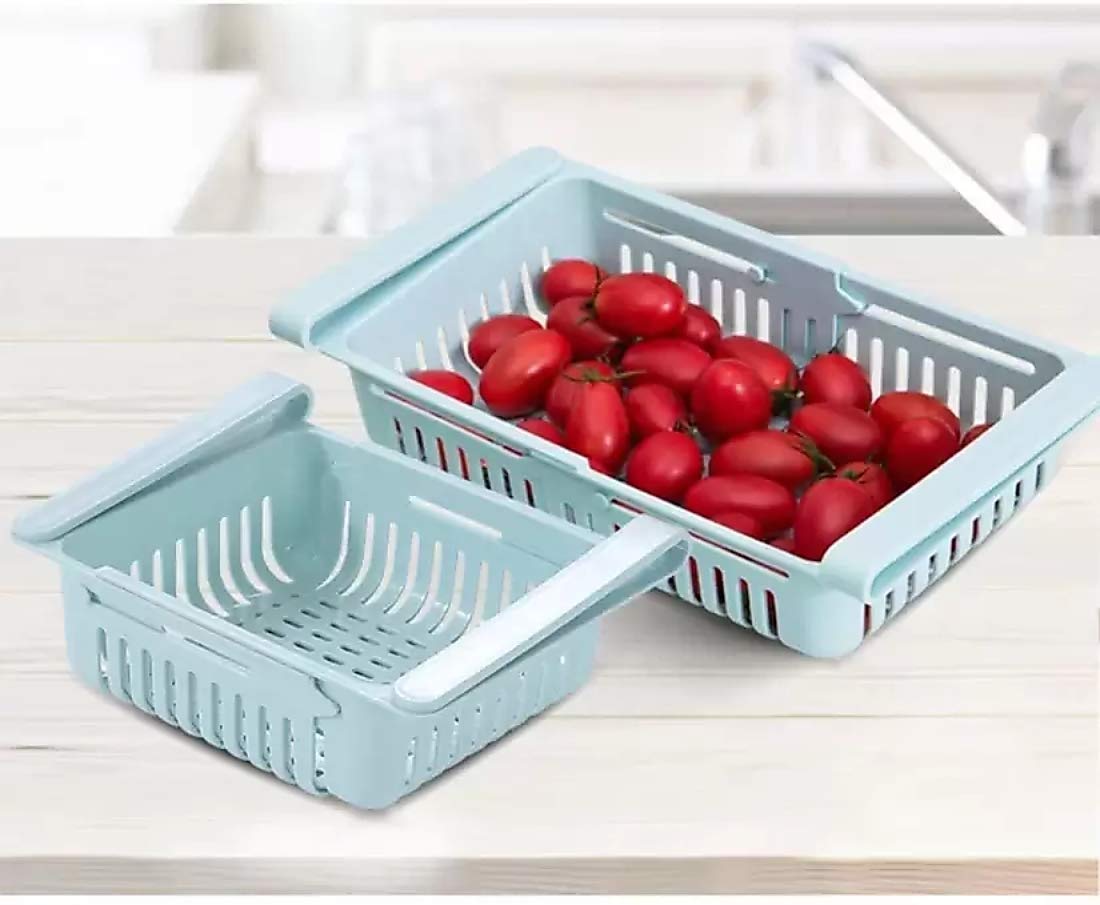 Virgin Freeze Storage Adjustable Trays – Unbreakable, Multicolor Fridge Organizers (Pack of 4)