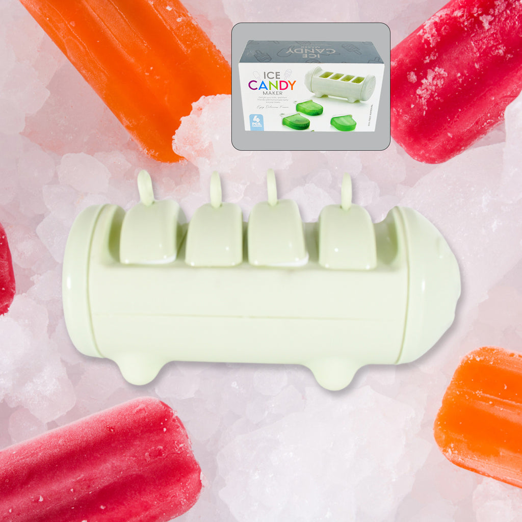 Kulfi Maker Molds Set – 4-Cup BPA-Free Popsicle & Kulfi Moulds for Homemade Frozen Treats (1 Pc / Multicolor)