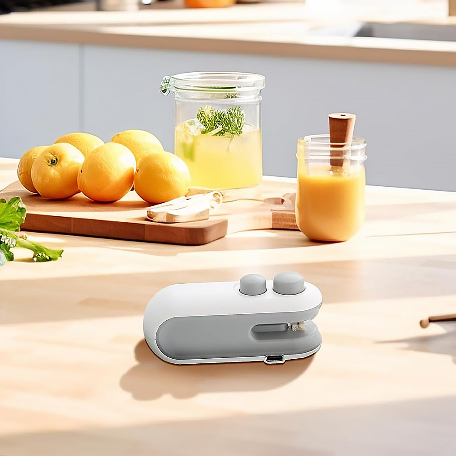 Mini Bag Sealer – 2 in 1 Heat Sealer & Cutter | USB Rechargeable, Portable Food Sealer for Freshness