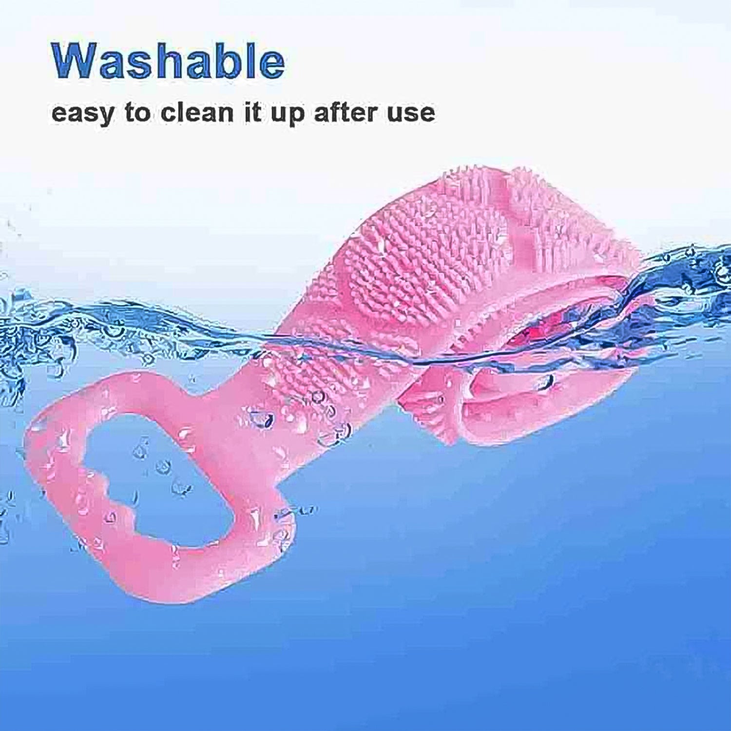 Silicone Body Back Scrubber – Double-Sided Bathing Brush for Deep Cleaning, Massage & Dead Skin Removal (1 Pc)