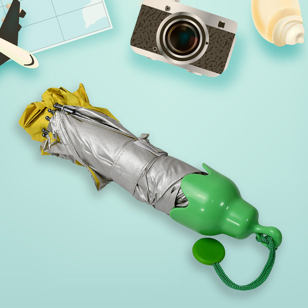Vegetable-Shaped Folding Umbrella – Compact, Cute & UV Protective with Drip-Free Case (1 Pc)