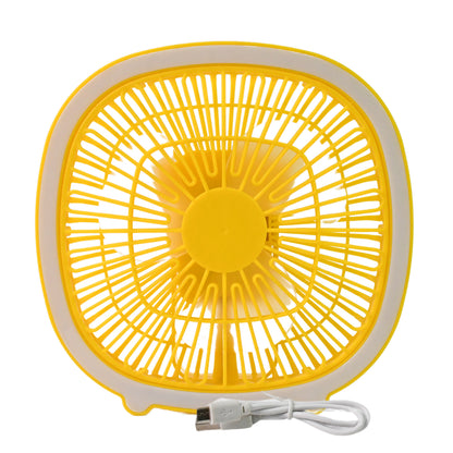 USB Portable Mini Desk Fan with Light – 3-Speed Table Fan for Office, School Home (1 Pc)