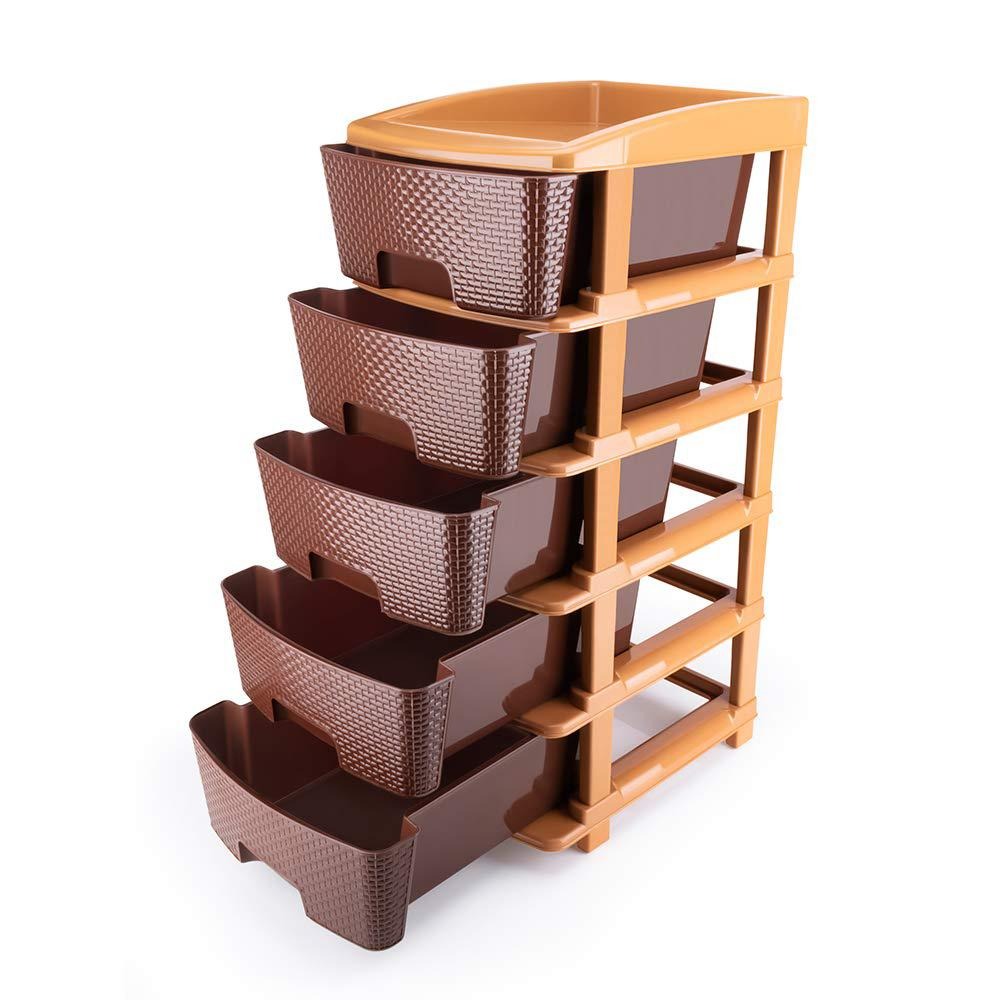 5-Tier Plastic Modular Drawer System – Multipurpose Storage Solution for Home, Office & Kitchen