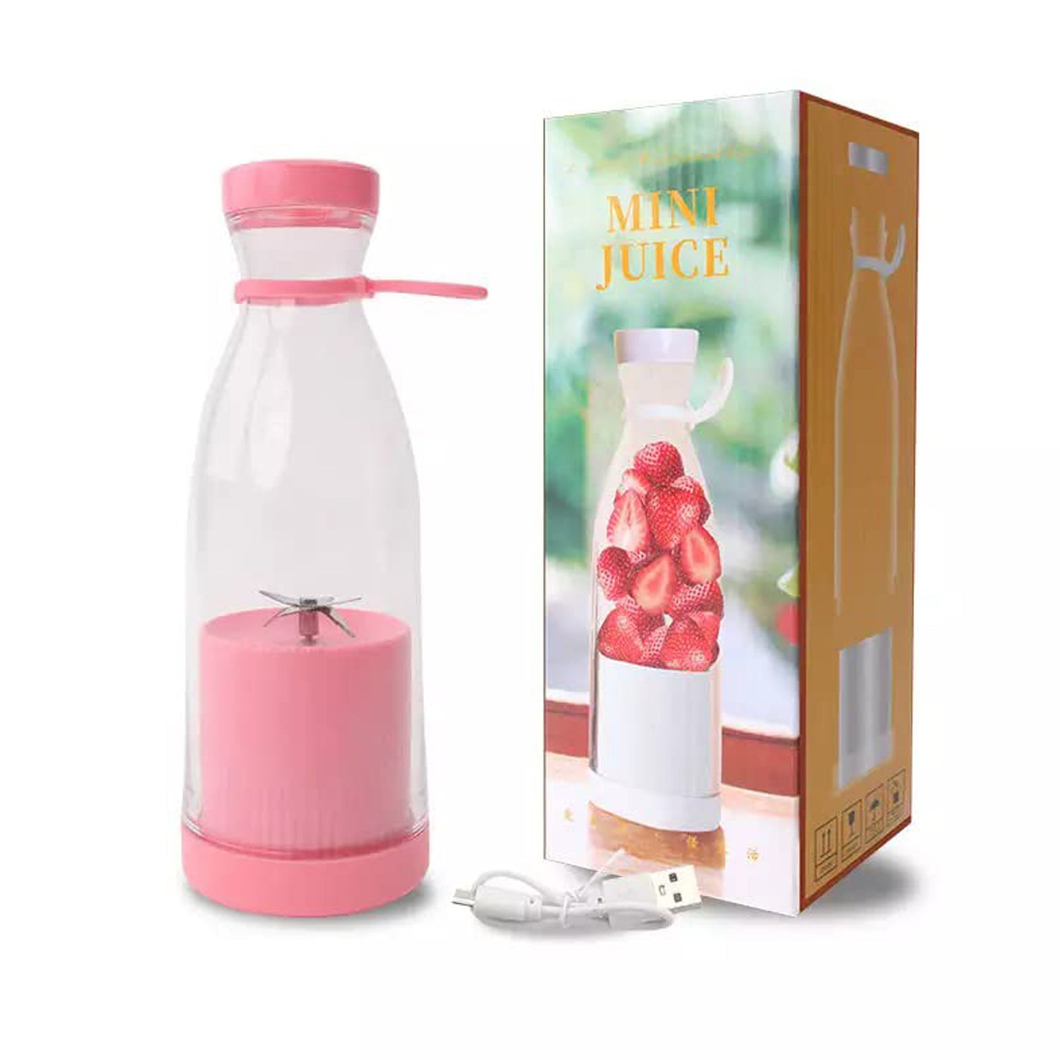 Blender Portable Juicer For Smoothie  Juice  Vegetable Shakes With 6 Blades Wireless Charging Mini Personal Size Mixer Bottle Grinder