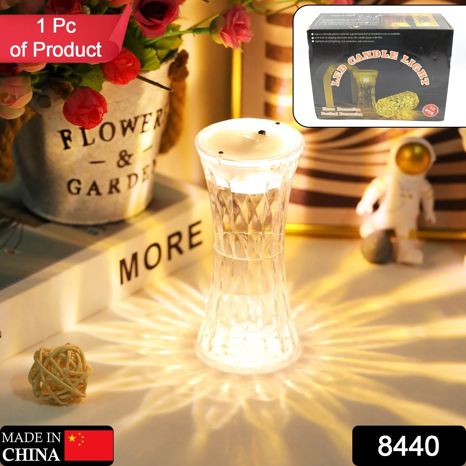 Crystal Lamp – Soft Light Night Lamp for Bedroom, Nursery, Study & More | Eye-Friendly & Battery Powered (12 Pc MOQ)