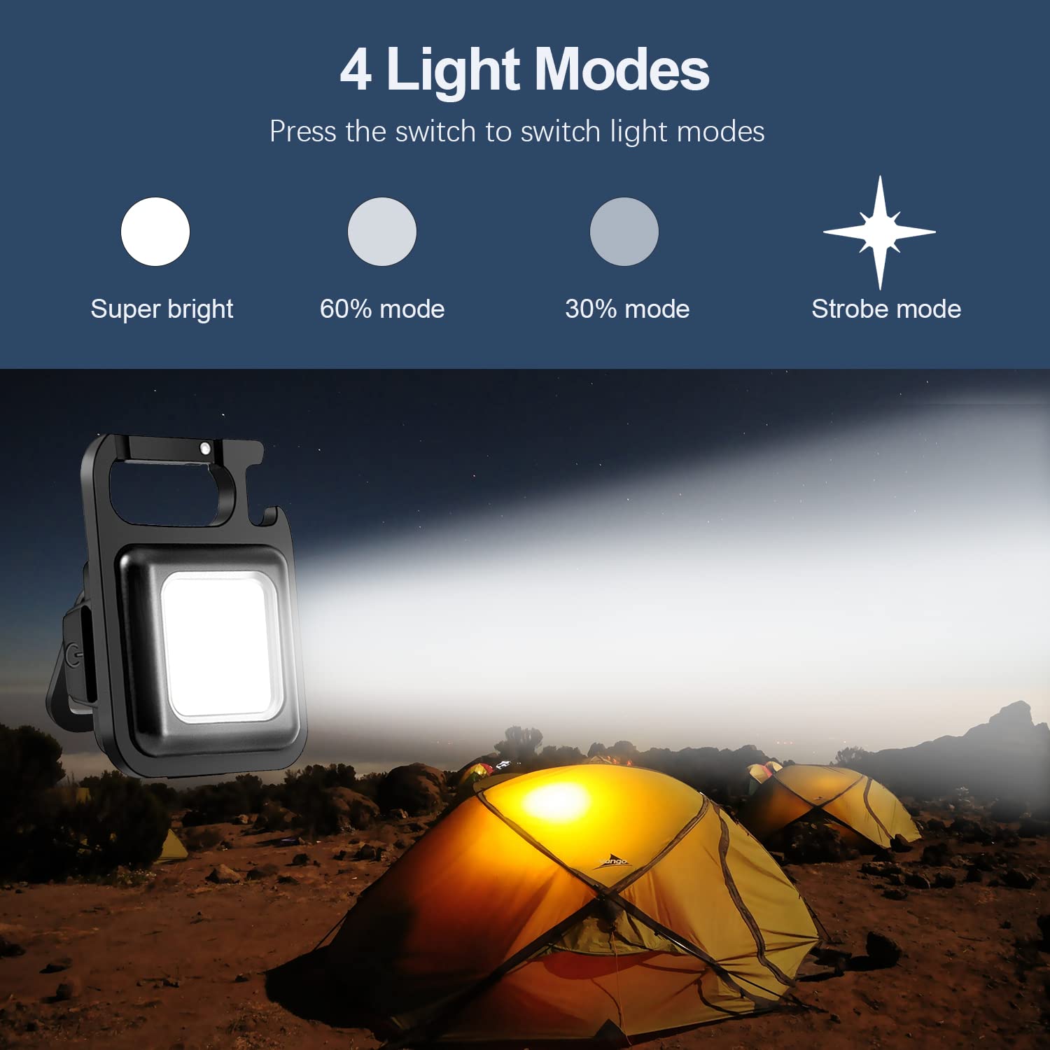 Ultra-Compact Rechargeable Keychain Flashlight