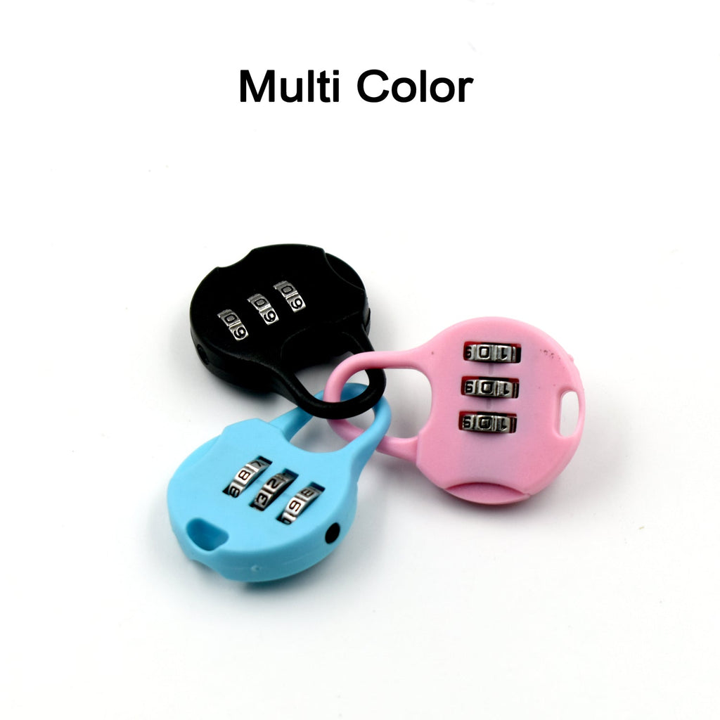 3-Digit Zipper Lock – Compact Travel Lock for Luggage, Backpacks & Bags (1 Pc)