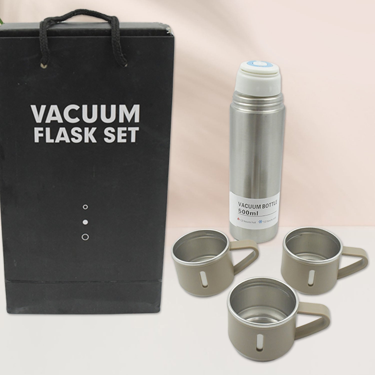 Vacuum Insulated Stainless Steel Flask – Hot & Cold Travel Bottle (1 Pc)
