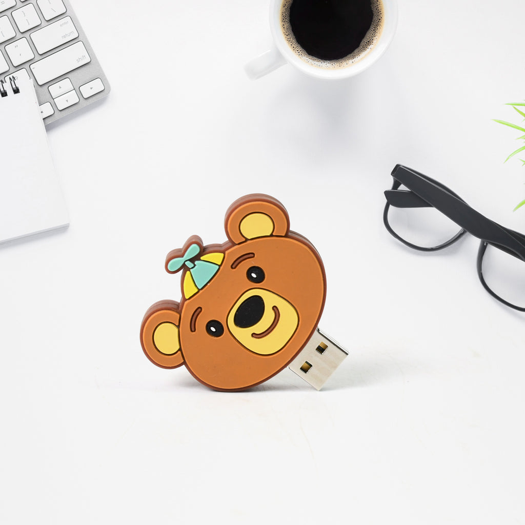 Cartoon Shape 15GB USB Flash Drive – Preloaded with Baby Rhymes | Plug & Play Pen Drive (1 Pc)